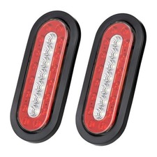 6 Inch Oval 23LED Red White LED Trailer Tail Lights - Stop Turn Tail 2Pack