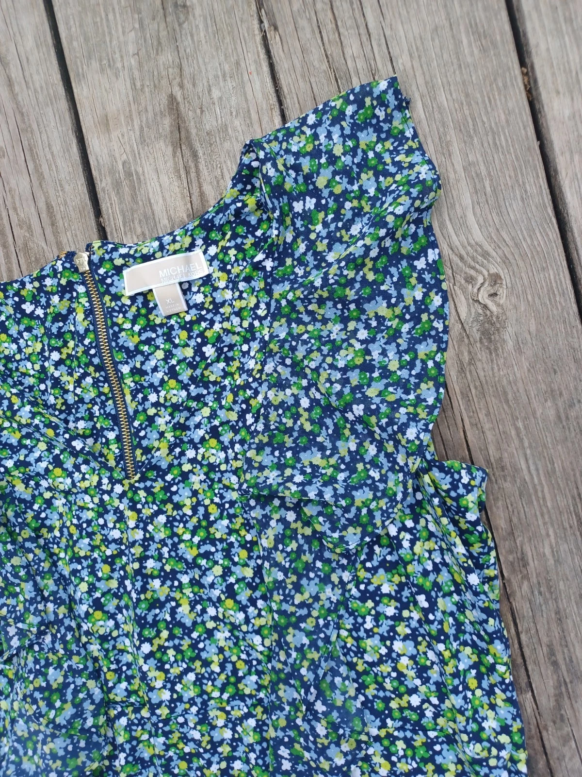 Abito Michael Kors floreale con volant XL