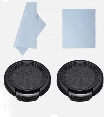 TWO Black Lens Cap 27mm 27 mm Snap-On Side pinch for Digital Cameras camcorder