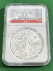 2013 S SILVER EAGLE NGC MS69 GOLDEN GATE LABEL