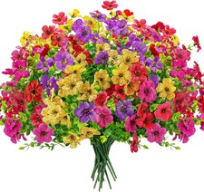 Der Rose 12 Bundles Artificial Flowers for Outdoors Fake Flowers Plants Spring S