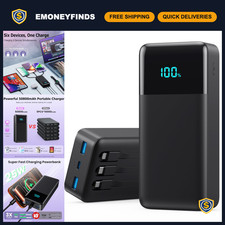 High-Capacity 50800mAh Portable Charger, 25W USB C Fast Charging Power Bank, 6 O