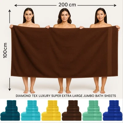 DIAMONDTEX30 100% Egyptian Cotton Super Soft Towels 600GSM Luxury Face Hand Towels Bath Sheet
