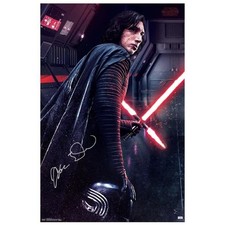 Adam Driver Autographed Star Wars The Last Jedi Kylo Ren 22×34 Poster