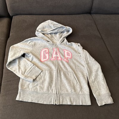 GAP Hoddie Kapuzenjacke grau pink  Mädchen L 140 146 Jacke Kids Jacket 