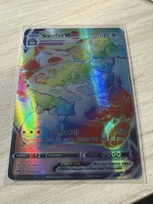 Snorlax VMAX 206/202 SWSH01 Sword & Shield Ultra Rare Holo Full Art EN 2020 LP