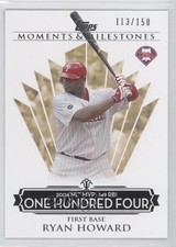 2008 Topps Moments & Milestones /150 Ryan Howard (2006 NL MVP 149 RBIs) #28 3j2