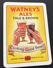 1 SWAP PLAYING CARDS Old Wide English Watney Pale Ale Beer Brewery Advt