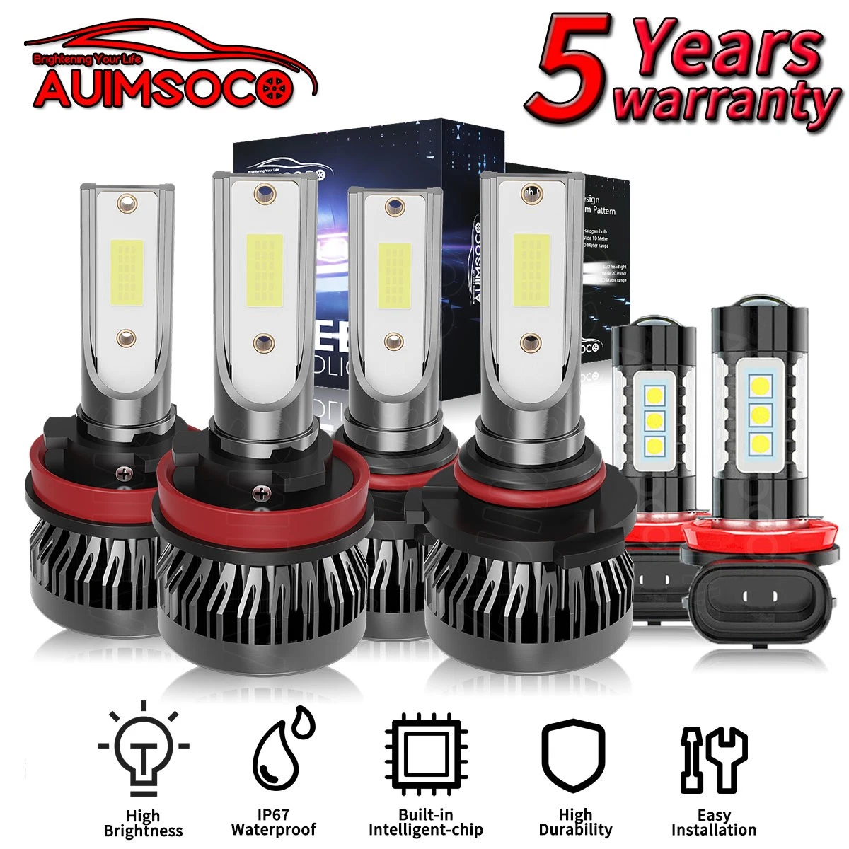 LED Headlight Hi-Lo Beam Fog Bulbs For Lexus RX350 2010-2015 Super Bright 6500K
Opens in a new windo