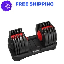 FitRx 52.5lb Adjustable Dumbbell with Quick-Select Weightst , New US