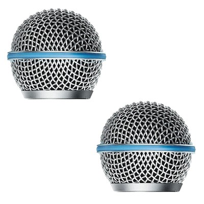 2 Stück Mikrofon Grill Mikro Gitter Ersatz Mikrofon Kopf Netz für Beta58A 8882