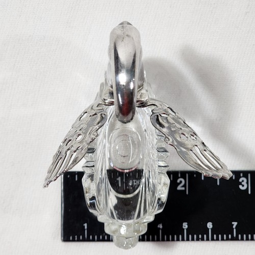 3 Swan Open Salt Cellars Crystal Silverplate Hinged Wings Salt Spoon Vtg 80's - Picture 16 of 18
