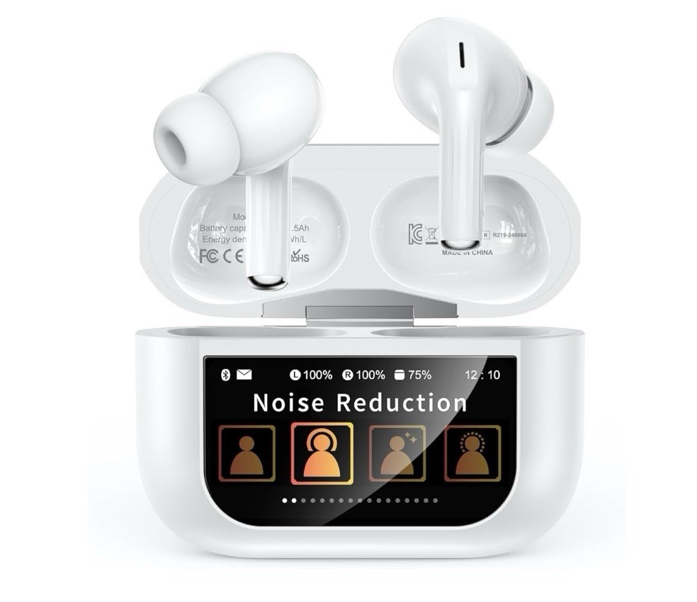 Wireless Earbuds Featuring Touchscreen Case for Easy Control-image