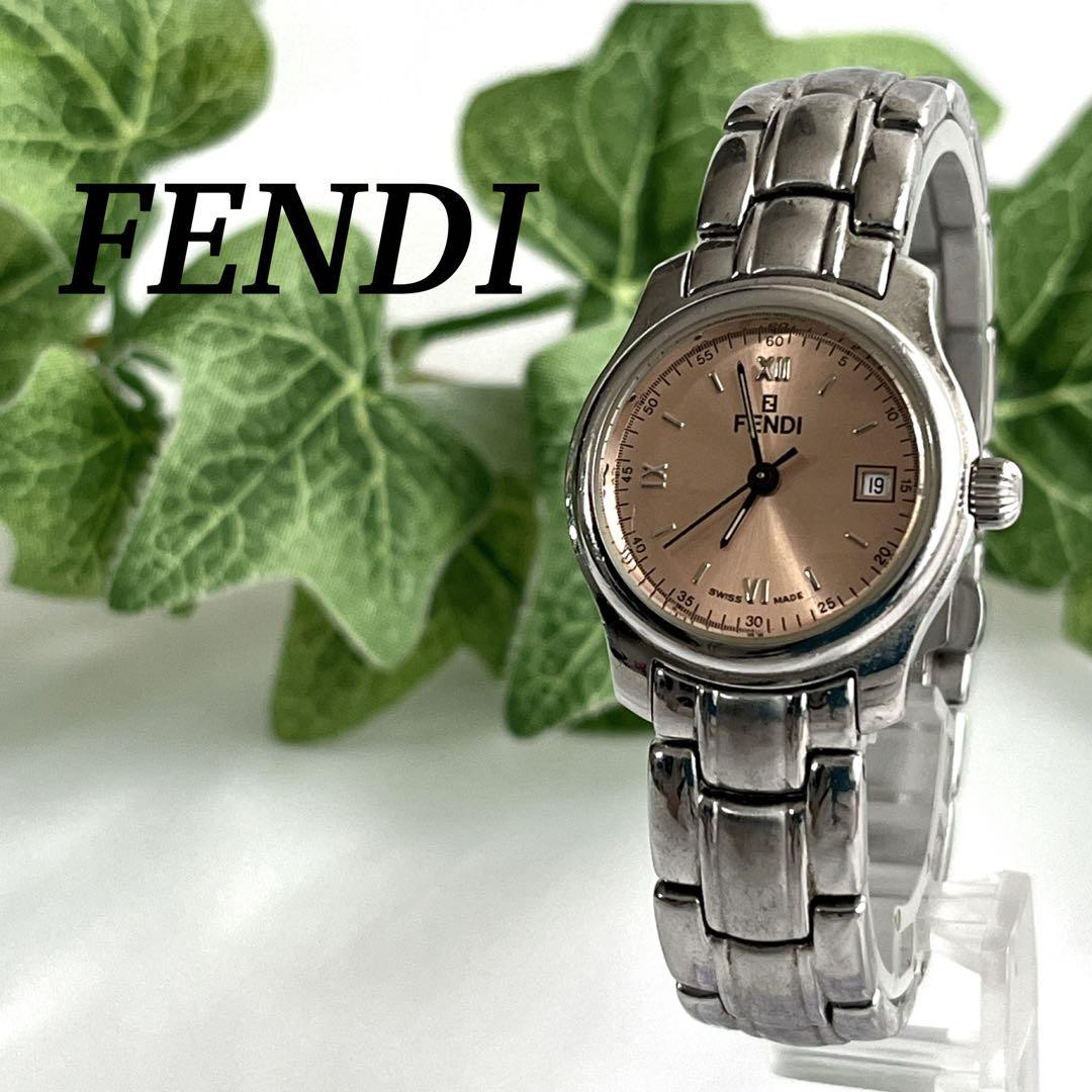 Fendi Round Zucca Silver 210L Oroloji Watch for Stylish Elegance