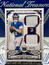 2025 National Treasures Jaxson Dart🌟rookie Dual-patch Mem Rc,ssp#/99, Giants🔥