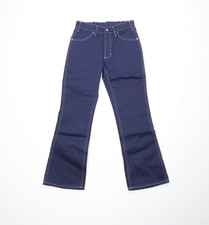 Deadstock Vintage 70s Boys 14 Regular Thick Stitch Western Wide Leg Jeans USA