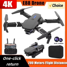 Drone 2026 4K HD Dual Camera WiFi FPV RC Foldable Quadcopter Remote With Screen 