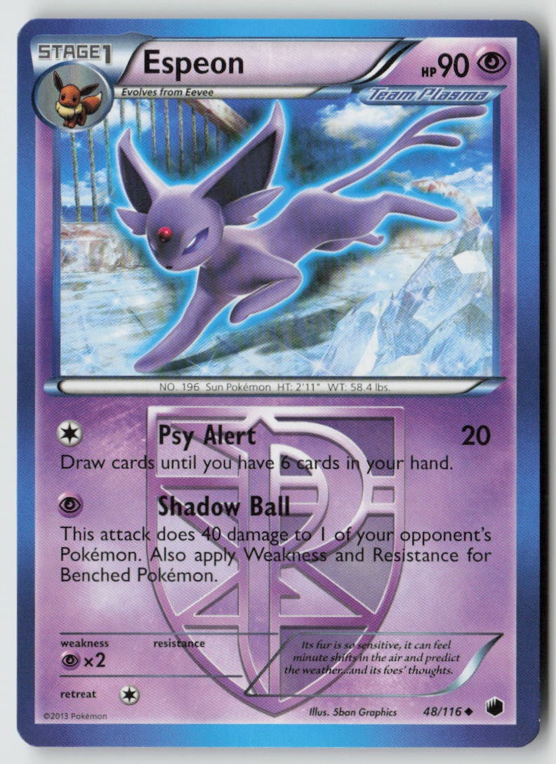 Espeon (Team Plasma) 48/116 - Plasma Freeze Normal - PTCG - LP