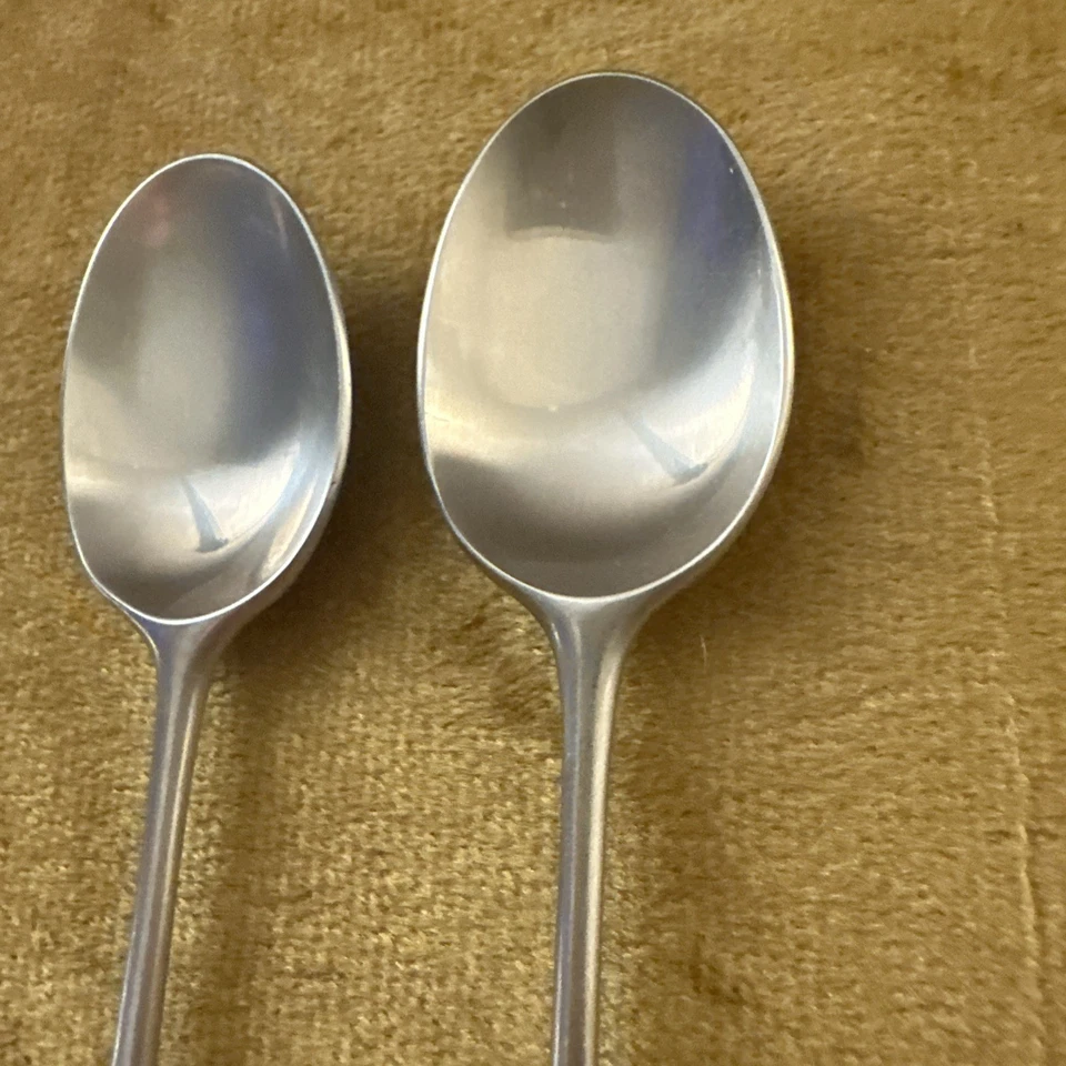 (2) ICED TEASPOONS Towle Lauffer Norway Palisander Stainless wood — NICE!! - Image 4 of 4