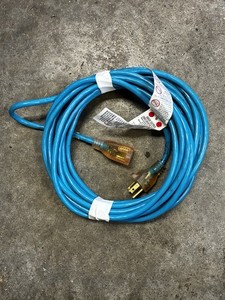 16/3 Extension Cord 25 ft Blue – Clear Ends – Heavy Duty – Tested