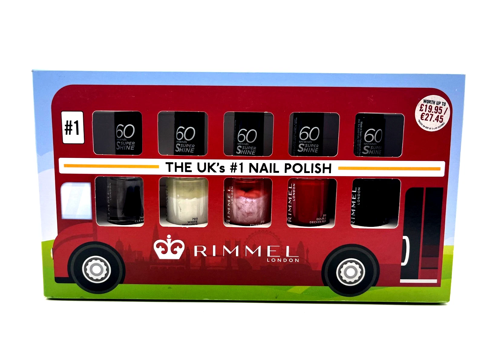 Rimmel London Bus 60 Second Super Shine Nail Polish Set of 5 Nail Varnish