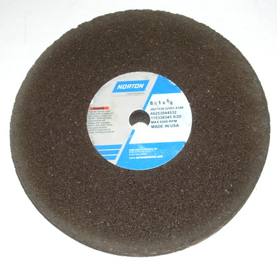 Norton 8 x 1 x 5/8'' Arbor Snagging Grinding Wheel for Iron Steel Very Coarse