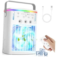Portable Air Conditioners, 4-in-1 Portable Air Cooling Fan with 1000mL White