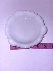 Vintage Anchor Hocking white milk glass ashtray, decorative trinket dish.