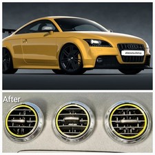 Anelli di sfiato aria gialli Audi TT,TTS,TRS MK2 8J 2006-14 x 5 (nuovo design)