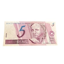 Brazil 5 Reais (ND/1997) - Republic Sculpture/Great Egret/p-244Ak, B866r UNC