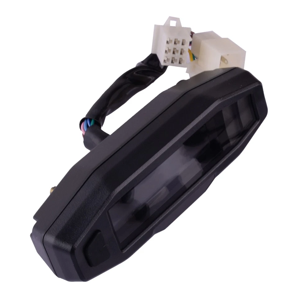 Motorcycle ATV LCD Digital Speedometer Odometer Tachometer Gauge w/ Bracket xj - Image 2 of 4