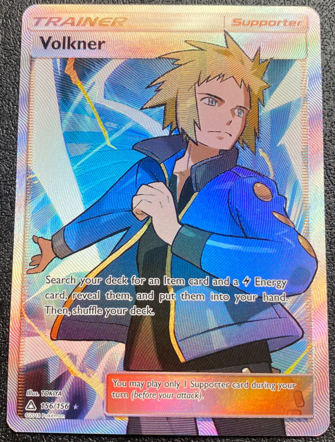 Volkner 156/156 - Ultra Prism (2018) Full Art Ultra Rare Trainer - NM