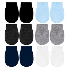 toresper No Scratch Baby Mittens Newborn Infant Toddler One Size, Color Blue