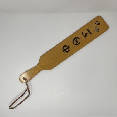 Vintage Fraternity Sorority Paddle Greek President Wood Phi Iota Nu 60s 70s