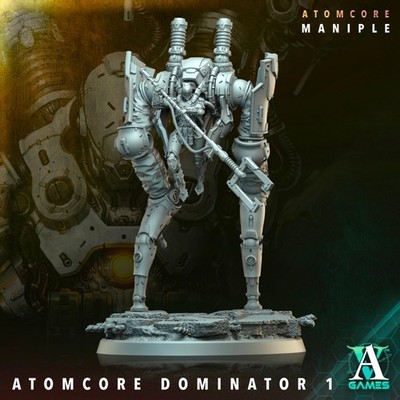 Atomcore Dominators - Tech Warrior- 3d Printed Miniature - Sci-Fi - D&D