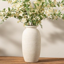 Ceramic Flower Vase 12.5" Large Rustic Farmhouse Vases Home Decor Tall Pottery