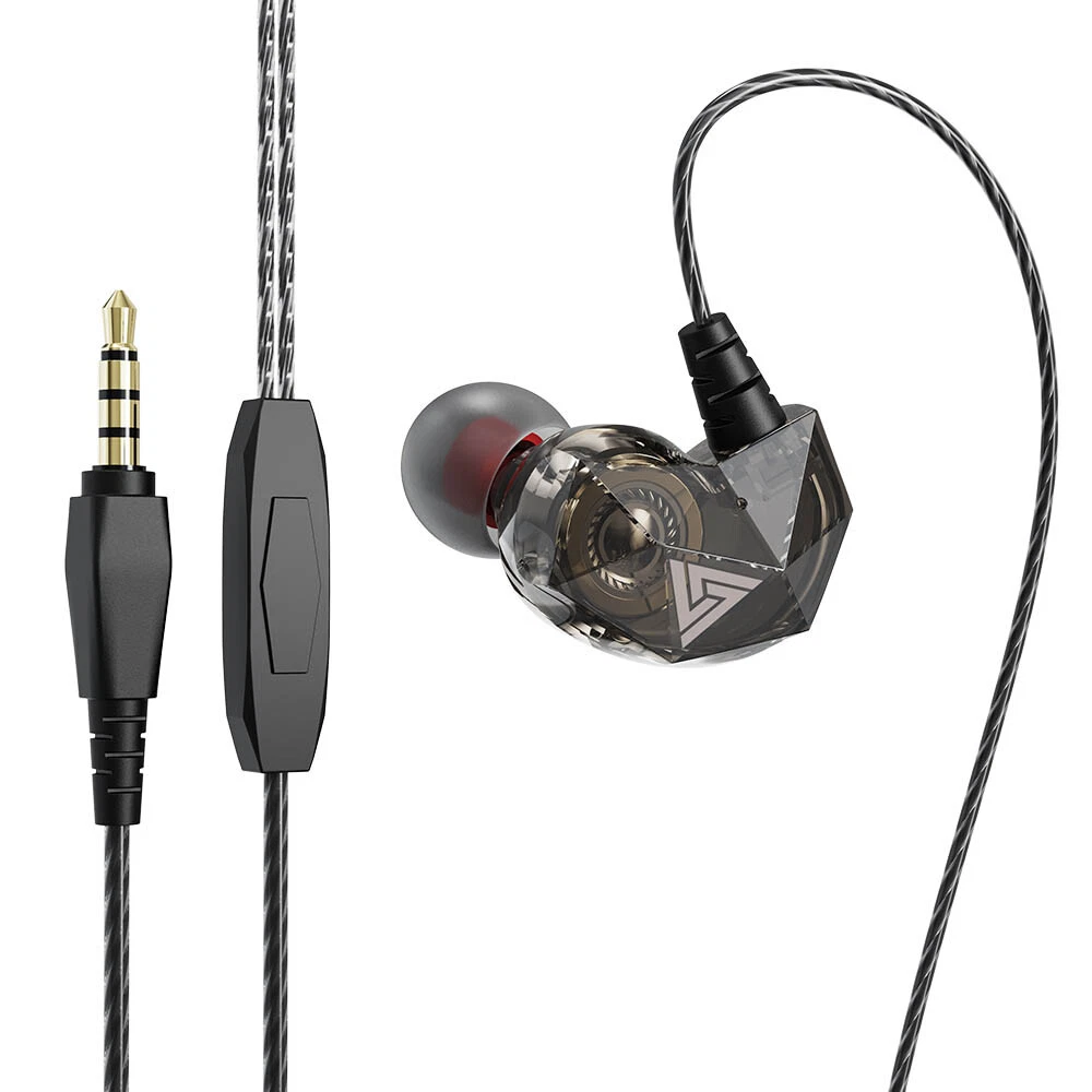 QKZ AK2 3.5mm Wired Headphones In ear Earbuds Music Earphone Sports P6D8