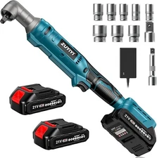 133Ft-lbs Cordless Ratchet Wrench 3/8" Set, 21V Electric Ratchet Wrench, 2250RPM