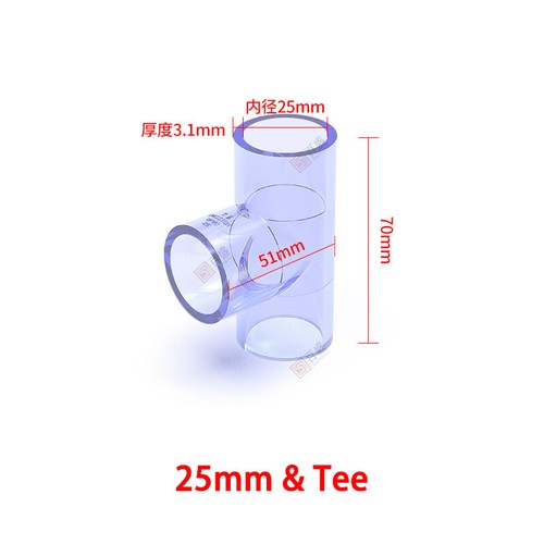 Transparent PVC Rohr Klebefitting Muffe Gerade Winkel T-Stück Verschraubung Klar - Picture 19 of 20