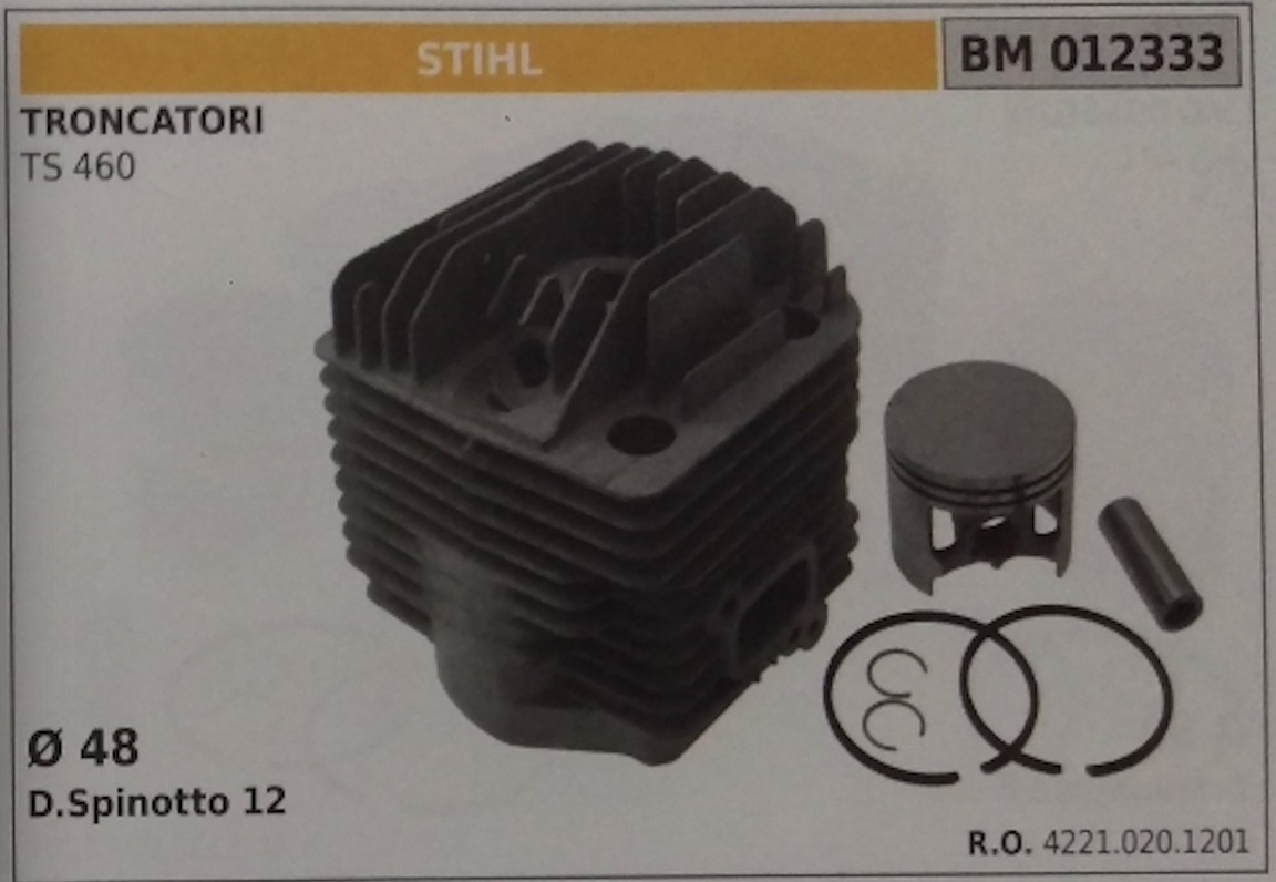 Analisi Kit Cilindro Pistone per Stihl TS460 Ø 48mm 42210201201
