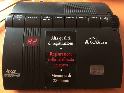 Vintage SIP Anrufbeantworter Telefonrekorder AURORA 28 Recorder