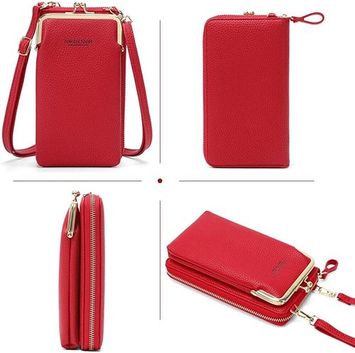 Women Leather Purse Messenger Red Crossbody Shoulder Bag Handbag Wallet Gift - Picture 48 of 75