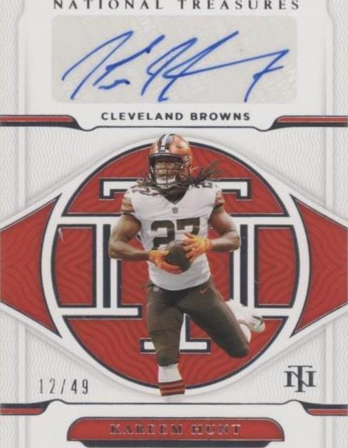 2021 Panini National Treasures Kareem Hunt #S-KH - 1 of 2