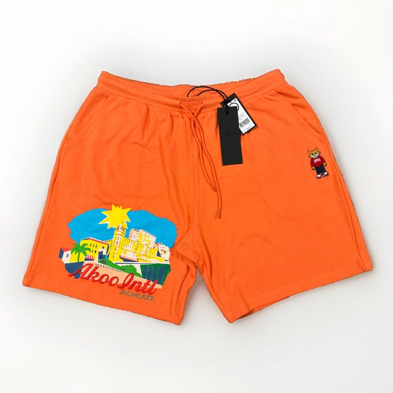 AKOO Mens Size XL Locate Short Living Coral Evolution Sweat Shorts - NEW