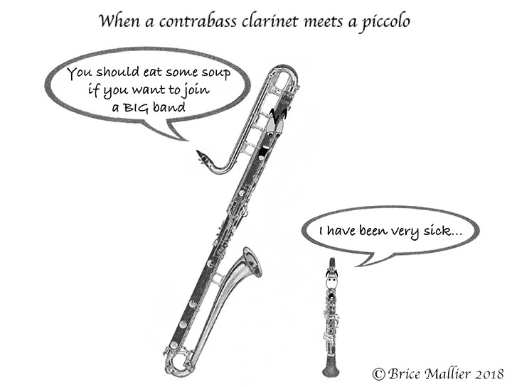 Clarinet humor drawing print 3
