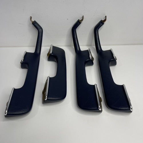 Mercedes W123 Door Pull Handle Arm Rest 240 300 280 Sedan OEM Full Set Dark Blue - Afbeelding 6 van 10