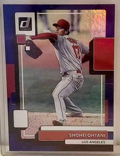 Shohei Ohtani 2022 Donruss PURPLE Holo Pitching Image #147 Angels Dodgers 