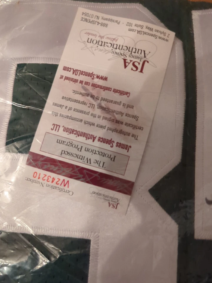 Greg Jenning #85 HAND Signed Auto Green Bay Packers Jersey COA JSA Size 50 - Image 4 of 4