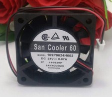 1PCS SANYO 109P0624H602 DC24V 0.07A 6cm axial flow fan 2pin