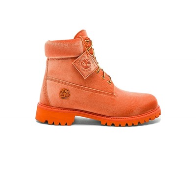 off white timberland orange